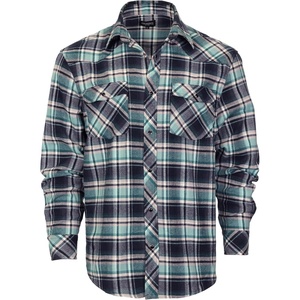 image:imageGioberti Men 100 Cotton Western Flannel Plaid Shirt wSnapon Button774  Dark Green  Black