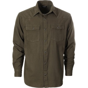 image:imageGioberti Men 100 Cotton Western Flannel Plaid Shirt wSnapon ButtonHeather Green