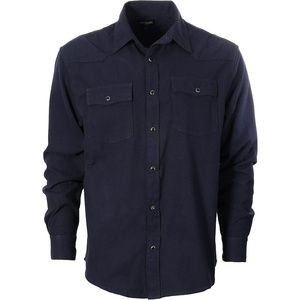 image:imageGioberti Men 100 Cotton Western Flannel Plaid Shirt wSnapon ButtonHeather Navy
