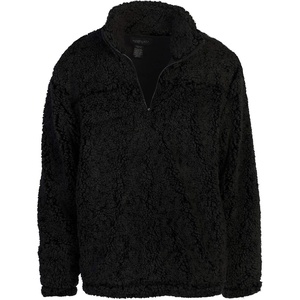 image:imageGioberti Men and Women Super Soft Sherpa 14 Zip Pullover SweaterBlack