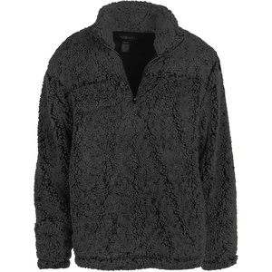 image:imageGioberti Men and Women Super Soft Sherpa 14 Zip Pullover SweaterCharcoal