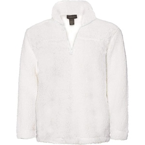 image:imageGioberti Men and Women Super Soft Sherpa 14 Zip Pullover SweaterOffwhite