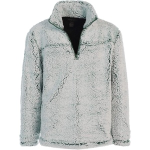 image:imageGioberti Men and Women Super Soft Sherpa 14 Zip Pullover SweaterOlive Green