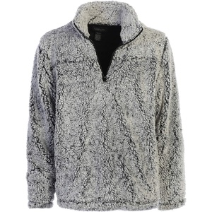 image:imageGioberti Men and Women Super Soft Sherpa 14 Zip Pullover SweaterSmokey Gray