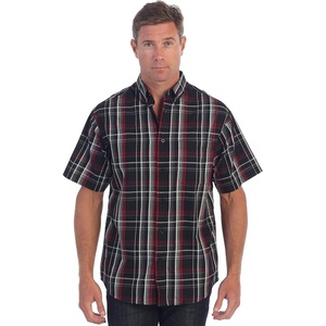 image:imageGioberti Mens Brushed Flannel 100 Cotton Plaid Checkered Shirt with Corduroy ContrastBlack