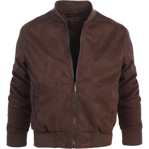 image:imageGioberti Mens Faux Suede Bomber Jacket with Warm Light Inner PaddingBrown