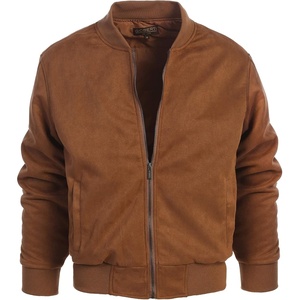image:imageGioberti Mens Faux Suede Bomber Jacket with Warm Light Inner PaddingCamel