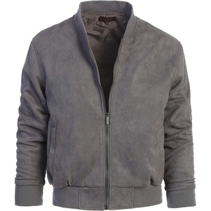 image:imageGioberti Mens Faux Suede Bomber Jacket with Warm Light Inner PaddingCharcoal