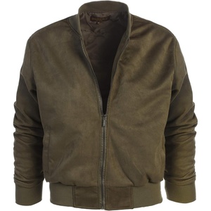 image:imageGioberti Mens Faux Suede Bomber Jacket with Warm Light Inner PaddingOlive