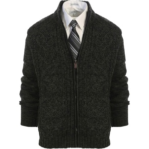 image:imageGioberti Mens Heavy Weight Cardigan Twisted Knit Regular Fit FullZipper SweaterOlive