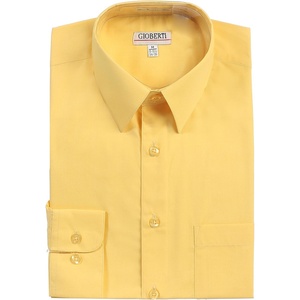 image:imageGioberti Mens Long Sleeve Solid Dress ShirtBanana