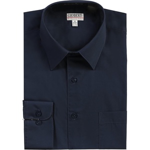 image:imageGioberti Mens Long Sleeve Solid Dress ShirtNavy