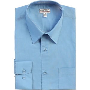 image:imageGioberti Mens Long Sleeve Solid Dress ShirtSky Blue