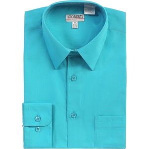 image:imageGioberti Mens Long Sleeve Solid Dress ShirtTeal