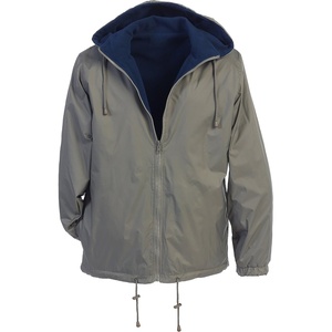 image:imageGioberti Mens Reversible Rain Jacket with Polar Fleece LiningGray  Navy