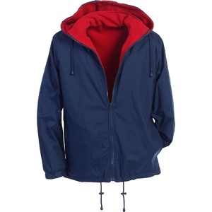 image:imageGioberti Mens Reversible Rain Jacket with Polar Fleece LiningNavy  Red
