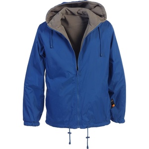 image:imageGioberti Mens Reversible Rain Jacket with Polar Fleece LiningRoyal Blue  Gray