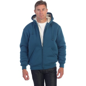 image:imageGioberti Mens Soft Heavyweight Sherpa Lined Fleece Hoodie JacketTeal