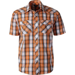 image:imageGioberti Mens Western Cowboy Short Sleeve Shirt with Snap Buttons1039w Orangegray