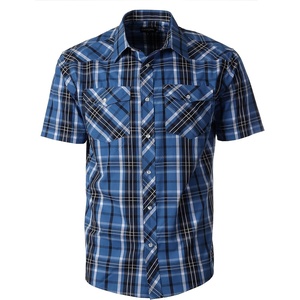 image:imageGioberti Mens Western Cowboy Short Sleeve Shirt with Snap Buttons1053w Bluenavy