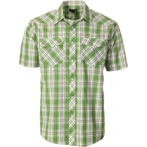 image:imageGioberti Mens Western Cowboy Short Sleeve Shirt with Snap Buttons1059w Greenwhite