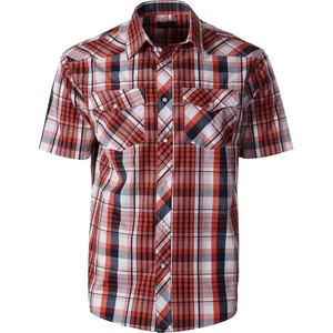 image:imageGioberti Mens Western Cowboy Short Sleeve Shirt with Snap Buttons1061w Orangewhite