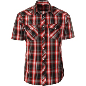 image:imageGioberti Mens Western Cowboy Short Sleeve Shirt with Snap Buttons1094w Redblack