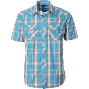 image:imageGioberti Mens Western Cowboy Short Sleeve Shirt with Snap Buttons1096w Tealbrown