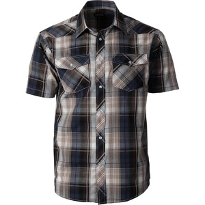 image:imageGioberti Mens Western Cowboy Short Sleeve Shirt with Snap Buttons727w Khakinavy