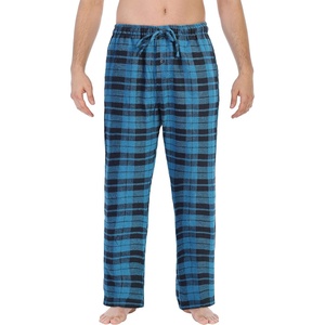 image:imageGioberti Mens Yarn Dye Brushed Flannel Pajama Pants Elastic Waist10  Aqua  Navy