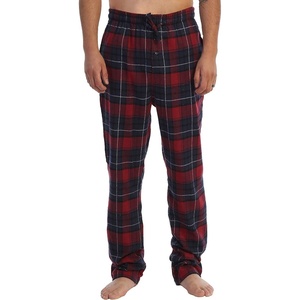 image:imageGioberti Mens Yarn Dye Brushed Flannel Pajama Pants Elastic Waist102  Red  Navy