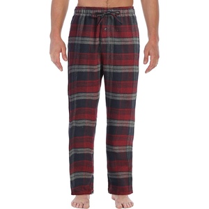image:imageGioberti Mens Yarn Dye Brushed Flannel Pajama Pants Elastic Waist1072  Burgundy  Navy  Gray
