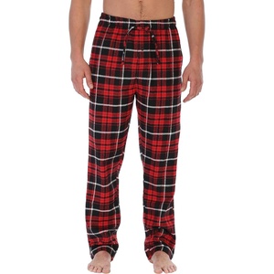 image:imageGioberti Mens Yarn Dye Brushed Flannel Pajama Pants Elastic Waist81  Red  Black  White Highlight