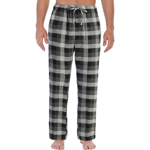 image:imageGioberti Mens Yarn Dye Brushed Flannel Pajama Pants Elastic Waist86  Black  Charcoal  Gray