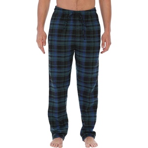 image:imageGioberti Mens Yarn Dye Brushed Flannel Pajama Pants Elastic Waist89  Black  Green  Blue