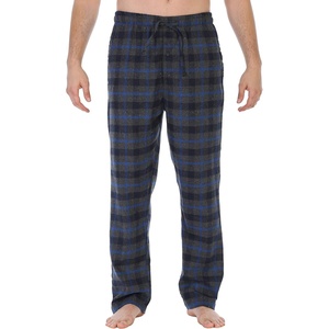 image:imageGioberti Mens Yarn Dye Brushed Flannel Pajama Pants Elastic Waist93  Charcoal  Navy  Royal Blue