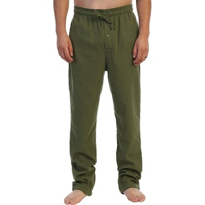 image:imageGioberti Mens Yarn Dye Brushed Flannel Pajama Pants Elastic WaistHeather Olive
