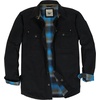 image:imageGioberti Mens 100 Cotton Brushed and Soft Twill Shirt Jacket with Flannel LiningBlack