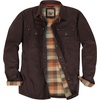 image:imageGioberti Mens 100 Cotton Brushed and Soft Twill Shirt Jacket with Flannel LiningBrown