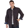 image:imageGioberti Mens 100 Cotton Brushed and Soft Twill Shirt Jacket with Flannel LiningCharcoal