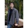 image:imageGioberti Mens 100 Cotton Brushed and Soft Twill Shirt Jacket with Flannel LiningGray