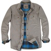 image:imageGioberti Mens 100 Cotton Brushed and Soft Twill Shirt Jacket with Flannel LiningGray
