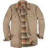 image:imageGioberti Mens 100 Cotton Brushed and Soft Twill Shirt Jacket with Flannel LiningKhaki