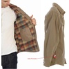 image:imageGioberti Mens 100 Cotton Brushed and Soft Twill Shirt Jacket with Flannel LiningKhaki