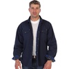 image:imageGioberti Mens 100 Cotton Brushed and Soft Twill Shirt Jacket with Flannel LiningNavy
