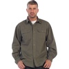 image:imageGioberti Mens 100 Cotton Brushed and Soft Twill Shirt Jacket with Flannel LiningOlive