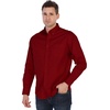 image:imageGioberti Mens 100 Cotton Long Sleeve Casual Twill Oxford ShirtBurgundy