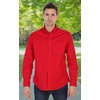 image:imageGioberti Mens 100 Cotton Long Sleeve Casual Twill Oxford ShirtRed