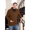 image:imageGioberti Mens 100 Cotton Milano Knit FullZip SweaterCamel