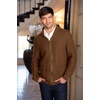 image:imageGioberti Mens 100 Cotton Milano Knit FullZip SweaterCamel